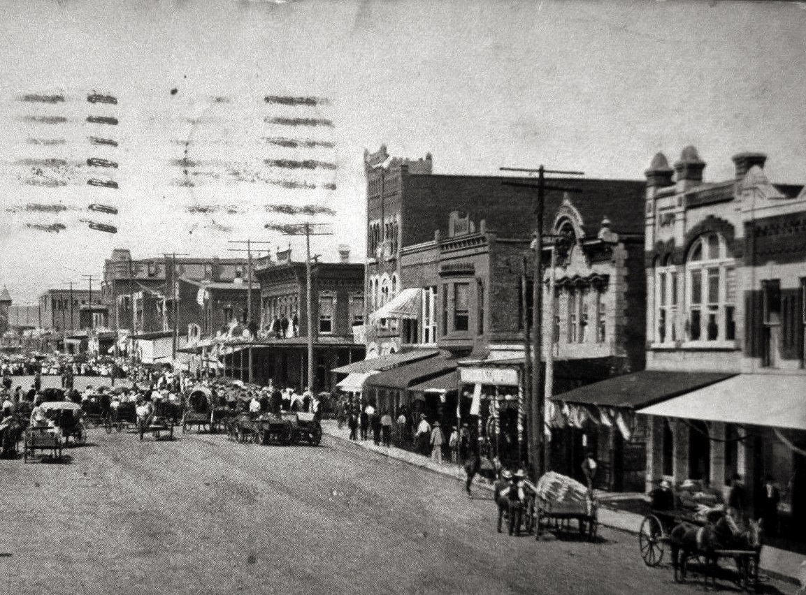 Looking West from Spring Street Palestine Tx 1908